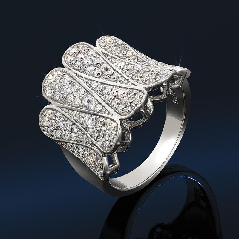 Moissanite Timeless Deco Ring